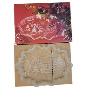 Vintage Mikasa Christmas Story Oval Germany‎ Canape Dish 17 1/4 New